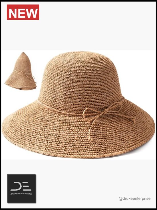 Handmade Straw Sun Hat Foldable Packable Floppy Travel Essentials main image 7